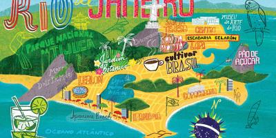 Mapa de Rio de Janeiro fons de pantalla