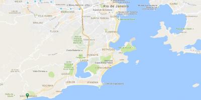 Mapa de la platja de São Conrado