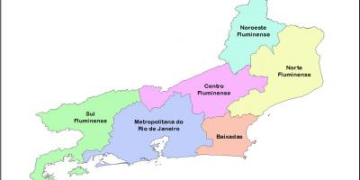 Mapa de mesoregions Rio de Janeiro