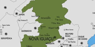Mapa de la Nova Iguaçu municipi