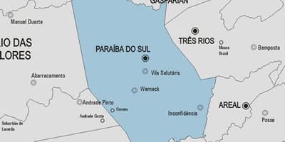 Mapa de Paraíba do Sul municipi