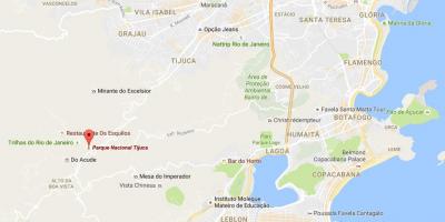 Mapa del parc nacional de Tijuca