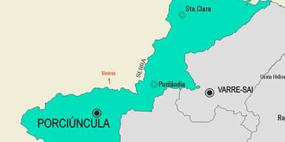Mapa de la Porciúncula municipi