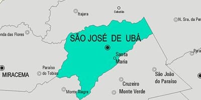 Mapa de São José de Ubá municipi