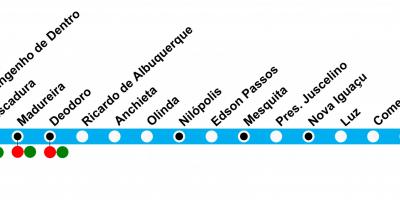 Mapa de SuperVia - Line Japeri