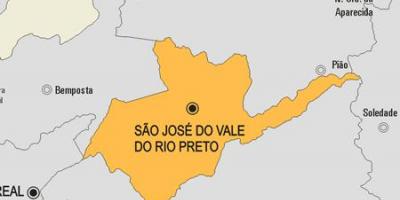 Mapa de São José do Vale do Rio Preto municipi