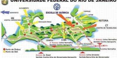 Mapa de la universitat Federal de Rio de Janeiro