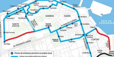 Mapa del VLT Carioca